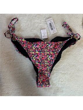 NWT Neon Floral Bikini Bottom 3XL Plus Size Scrunch Swimsuit Bottom Baltic Born